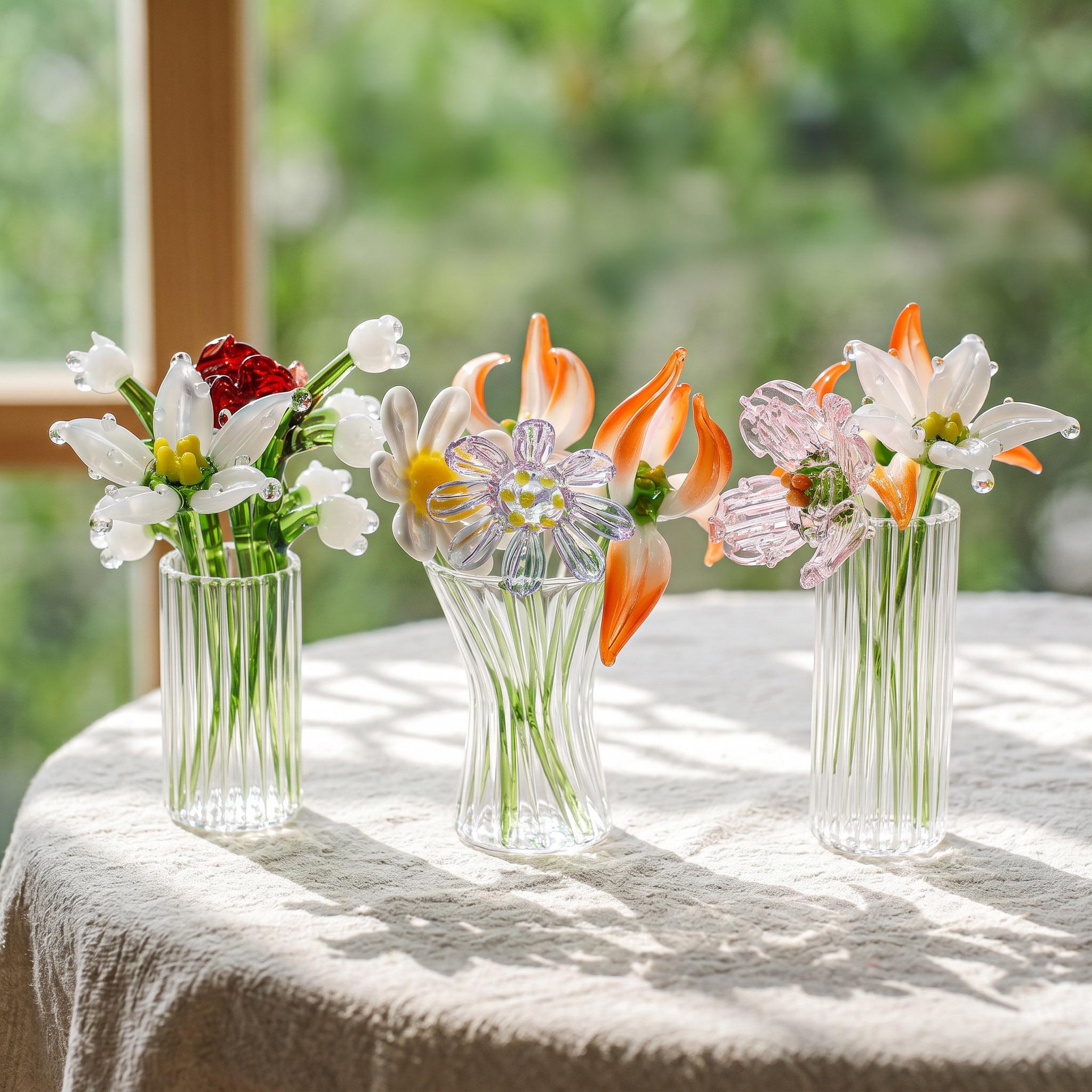 小さなガラスの花 - Etsy 日本