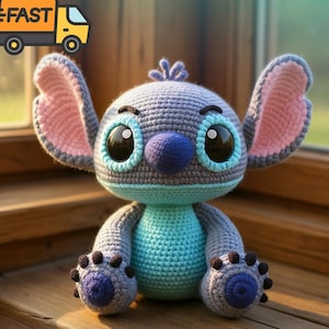 Crochet Disney Stitch Plushie Amigurumi Doll : Soft Nursery Decor,