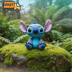 Crochet Disney Stitch Plushie Amigurumi Doll : Soft Nursery Decor,
