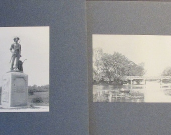 Minuteman Monument The Old North Bridge Concord Lexington Massachusetts Memorabilia Revolutionary War Book Plates Photo Prints Photographs