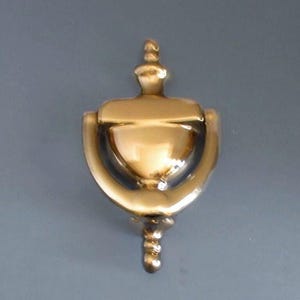 Polished Solid Brass Door Knocker Classic Traditional Door Knockers Home Decor 6&quot; X 3&quot;