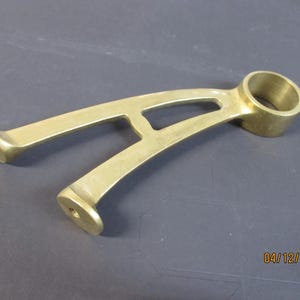 Solid Brass Bar Rail Footrest Bracket 9 1/2&quot; Long, 1 1/2&quot; Diameter