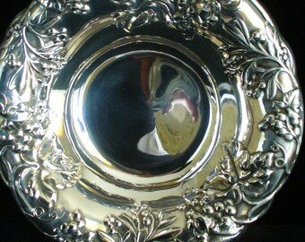 Silverplate Bowl Pilgrim Silver Co Vintage Candy Dish Repousse' Silver Plate Gift Tabletop Decor Housewarming Birthday