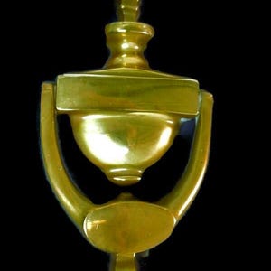 Solid Brass Door Knocker Vintage Classic Front Door Hardware Home Decor 6 3/4&quot;L X 3 1/4&quot;W