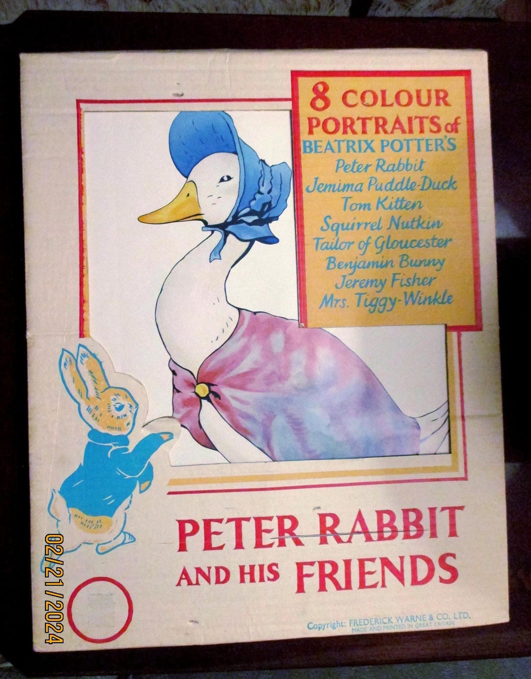 Four Beatrix Potter Lithographs Jemima Puddle Duck Tom Kitten Squirrel ...