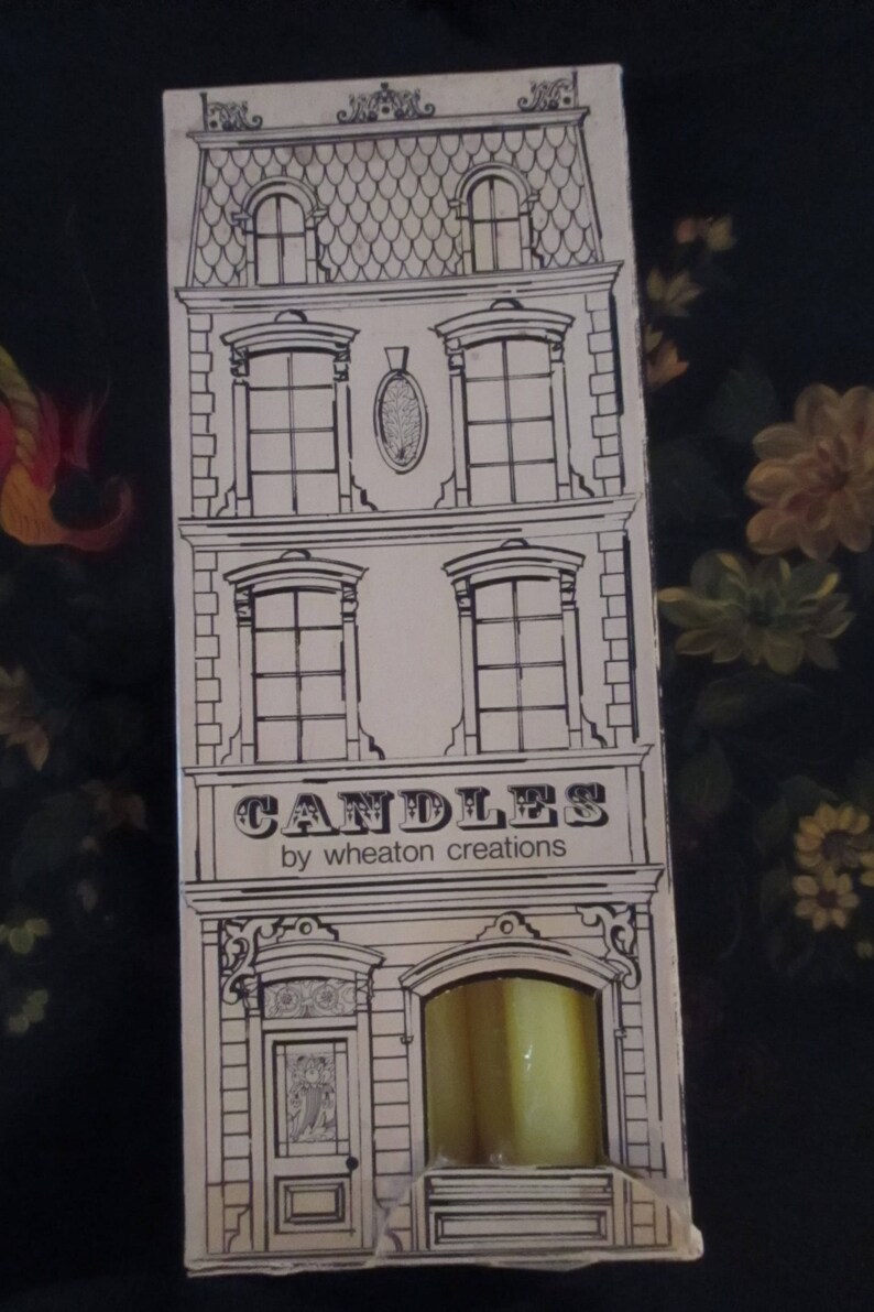 Boxed Candles 10 Yellow Candle Wax Tapers Candlesticks Candlelight Wheaton Candle Creations Nuline Brownstone YourFineHouse