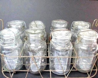 Soporte para tarros de conserva Atlas E-Z Seal Suministros para bolas de vidrio Transportador de alambre metálico