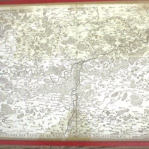 Carte Particuliere Des Environs De Namur Huy Dinant Phillipville Eugene Henry Friex rue de la Madelene Avec Antique French Map Father's Day