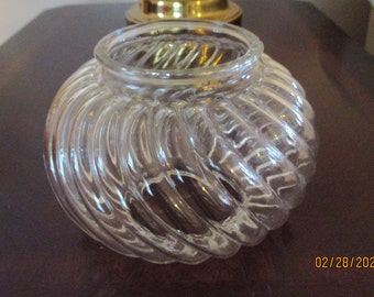 Retro Clear Glass Replacement Lamp Part Spiral Swirl Design Vintage Repair Accessories Hurricane