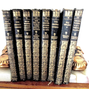 Antique Blue Leatherbound Canadian History Books Chronicles of Canada, 1914-1915