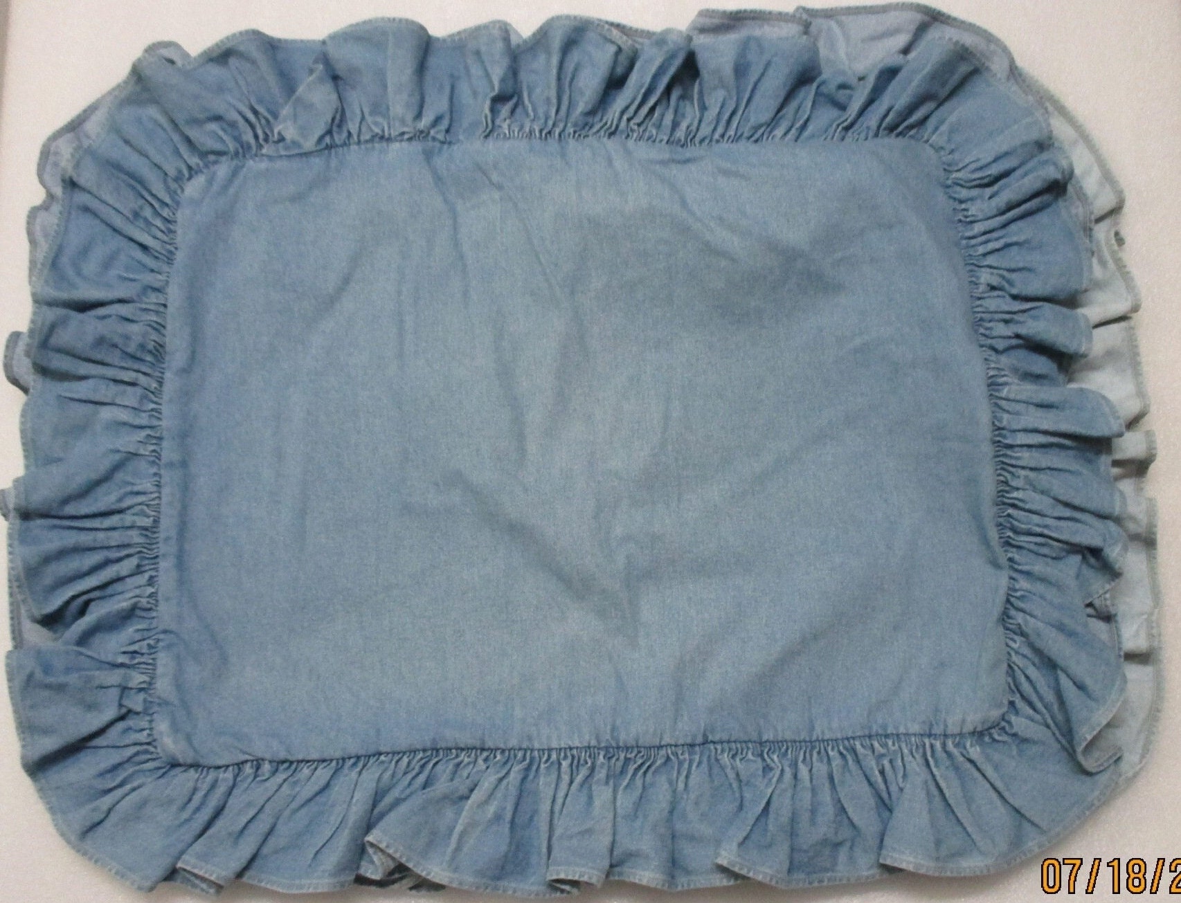 Ralph Lauren Bedding Denim Ruffled 