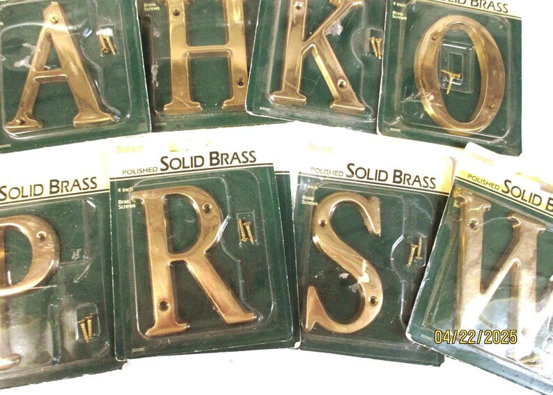 Solid Brass Lettering Vintage Solid Brass Letters 4