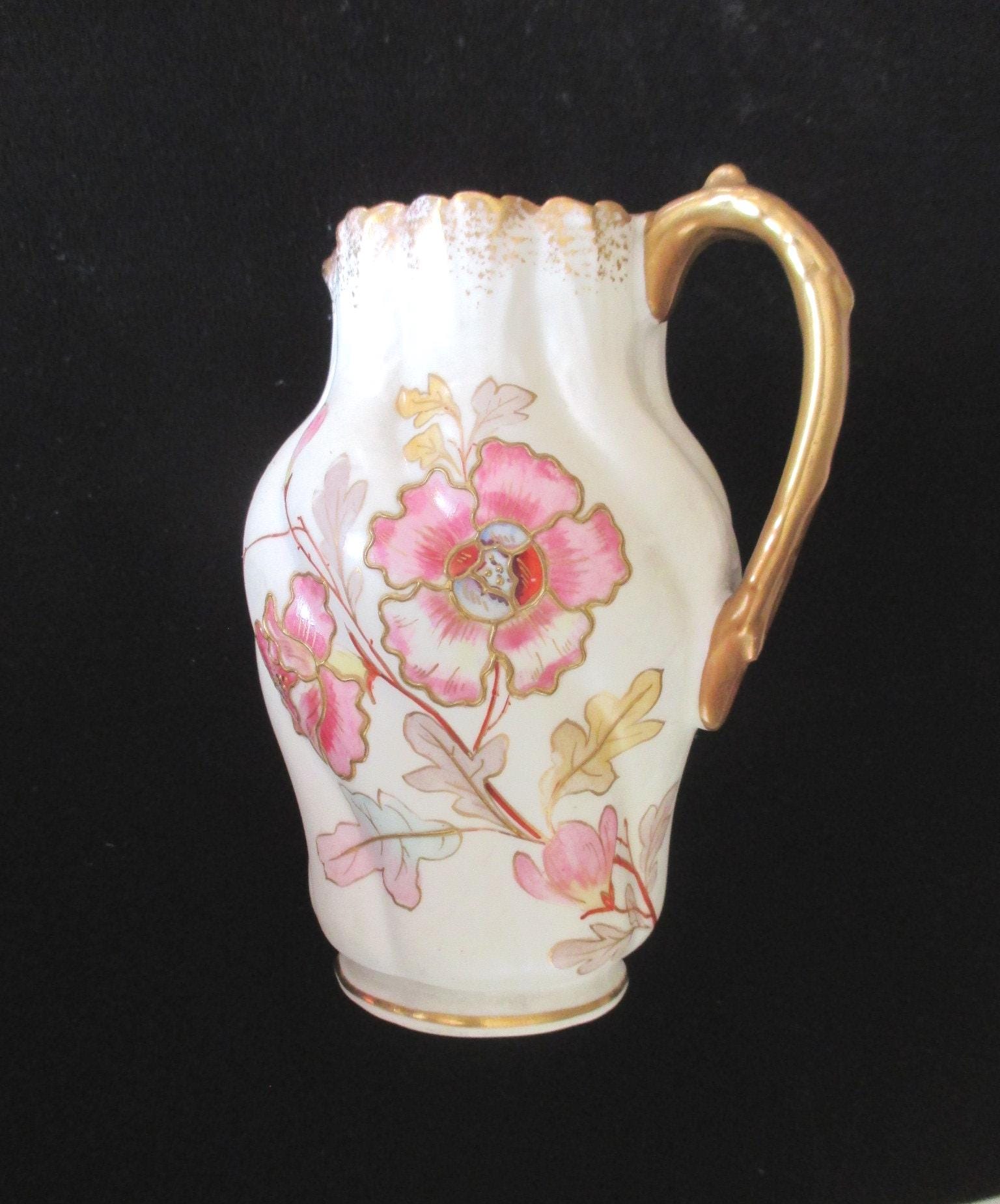 アンティーク　イギリスMORLEY WARE 手描きピッチャー アンティーク イギリスMORLEY WARE 手描きピッチャー アンティーク