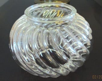Glass Replacement Lamp Part Spiral Swirl Design Vintage Repair Accessories Globe