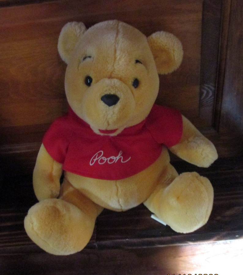 Winnie the Pooh Teddy Bear Disney Stuffed Animal Disneyland Etsy