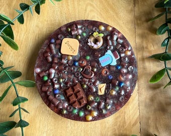 KNIBBLZ Picky Pad "Choco Dream" XXL Herbruikbaar | Hulpmiddel tegen huidpulken bij ADHD | Chocolade sensorisch kussen | Friemelkussen | Antistresskussen