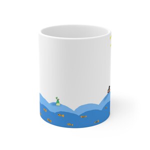 Whimsical Ocean Scene Mug - Fun Coffee Cup for Beach Lovers, Nautical Gifts, Home Décor, Unique Drinkware, Ocean-Inspired Mug