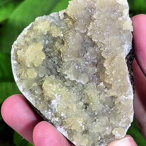 Calcite Crystal Cluster, Raw Yellow White Stone, Natural Calcite Crystal, Mineral Collection