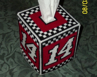 Tony Stewart Plastic Canvas Tissue Box Cover