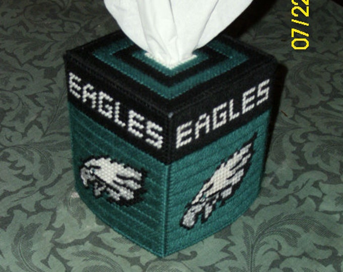 Eagles Plastic Canvas Tissue Box Cover Etsy