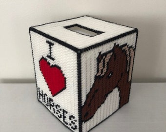 I Love Horses Tissue Box Cover