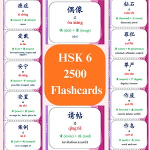 HSK 6 Vocabulary List Flashcards | 2500 words |  Comprehensive Aid for Mandarin Learners | Advanced Level