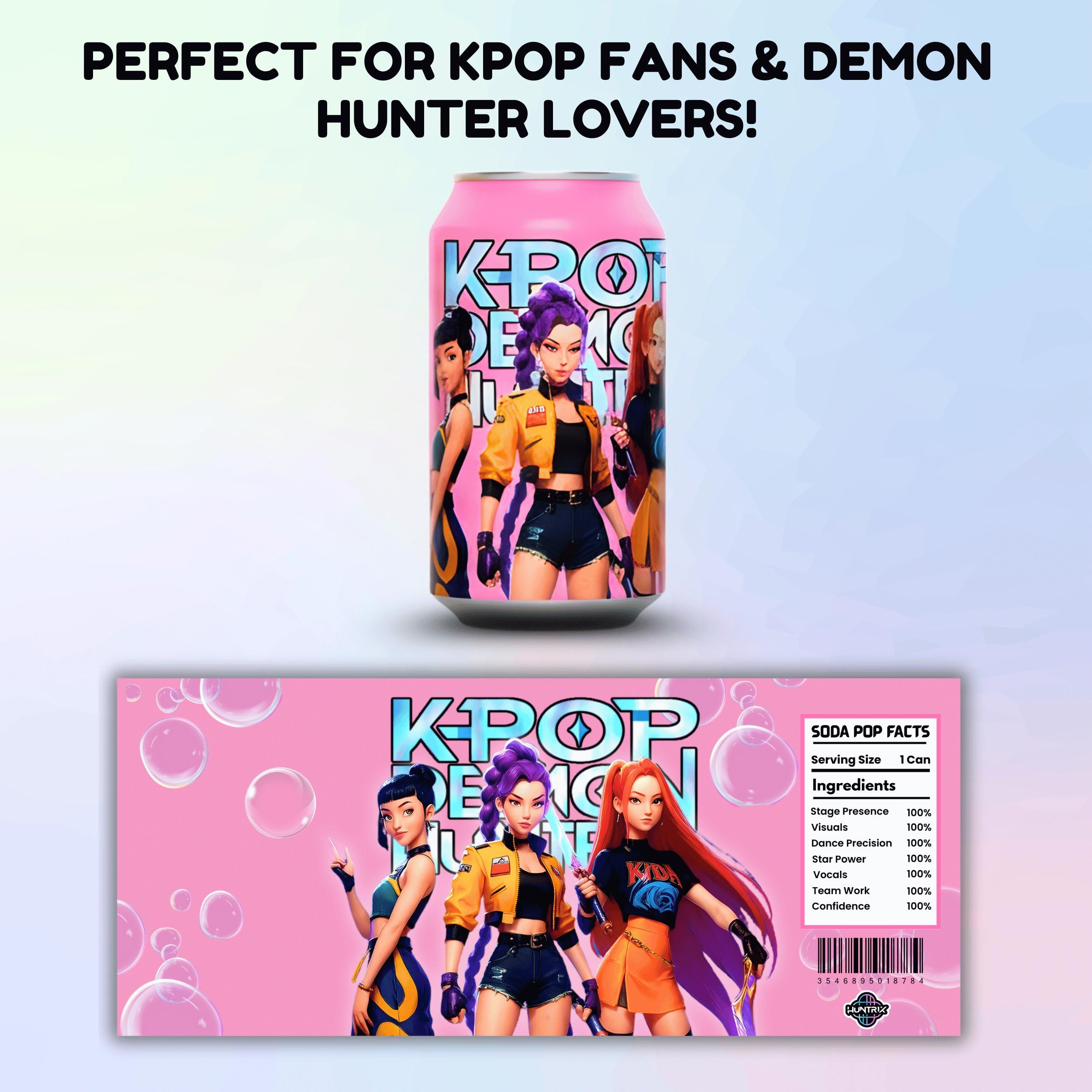KPOP Rumi Mira Zoey Soda Can Label | Printable Anime Girls Soda