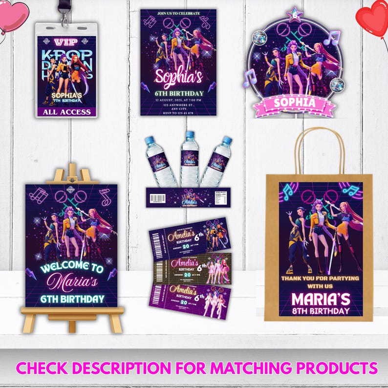 Kpop Demon Hunter Thank You Tags, Editable Party Favor, Kpop Gift Tag image 6