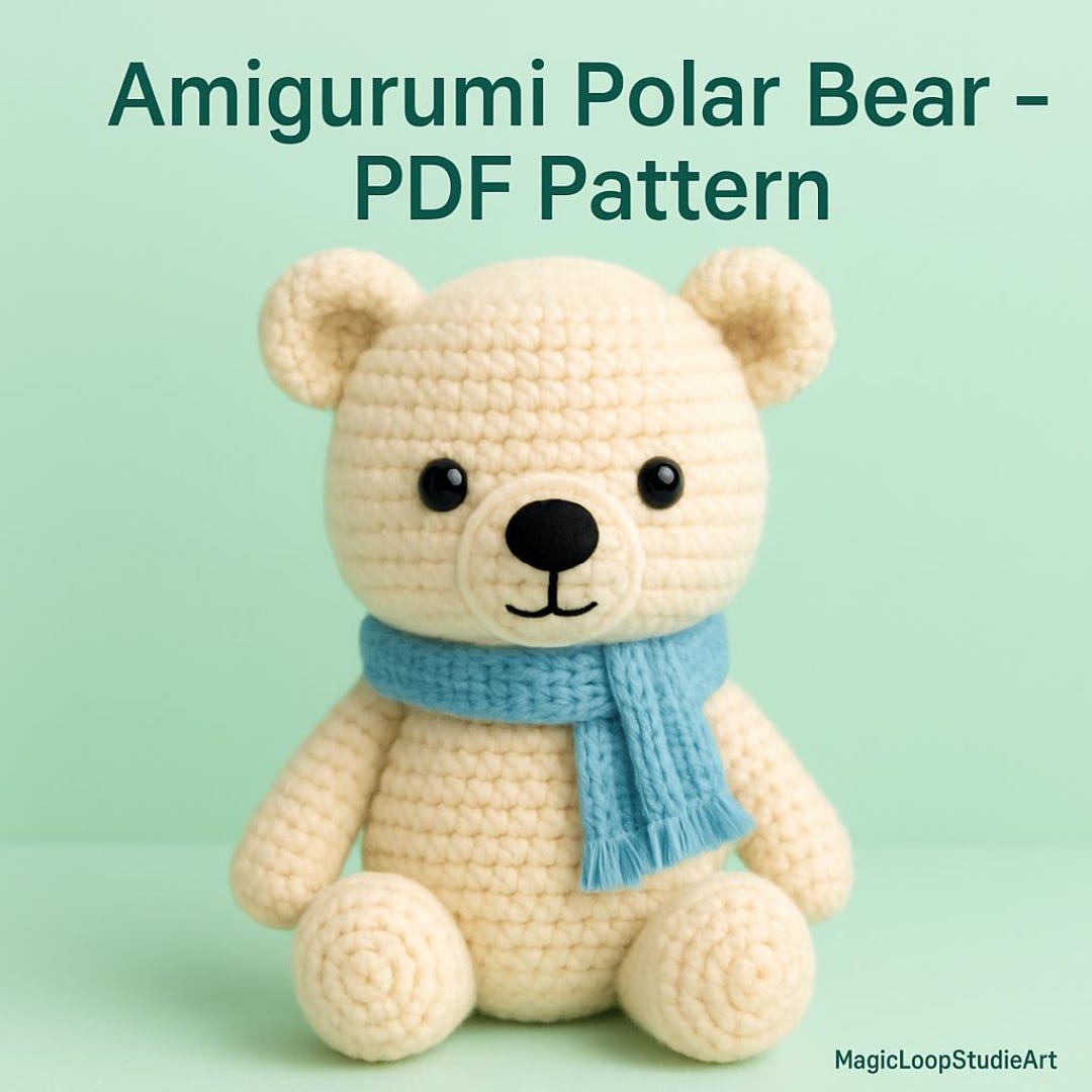 Crochet Polar Bear Pattern – Amigurumi Teddy Bear PDF - Etsy
