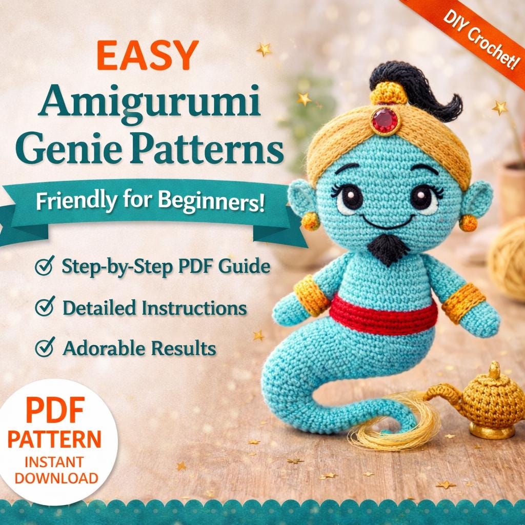 35 Amigurumi Crochet Patterns Worth Considering for Your Next Handmade Project 35 Amigurumi Genie Beginner Friendly Doll