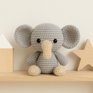 Amigurumi Elephant Crochet Pattern PDF – English & German Anleitung – Instant Digital Download