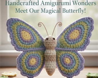 Pastel Butterfly Amigurumi Crochet Pattern | Step-by-Step PDF