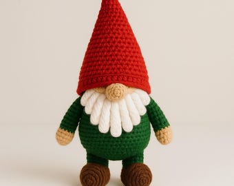 Christmas Gnome Amigurumi Pattern – Crochet Gnome PDF Tutorial