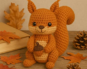 Amigurumi Squirrel Crochet Pattern: DIY Plush Toy (PDF Pattern)