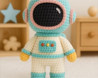 Astronaut Amigurumi Crochet Pattern – Space Doll PDF Tutorial, DIY Crochet Toy