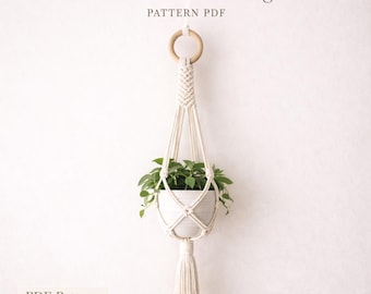 Macrame Plant Hanger Pattern | Beginner-Friendly Boho Decor (PDF Pattern)