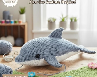 Amigurumi Dolphin Crochet Pattern – Easy Plush Toy Tutorial (PDF)