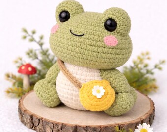 Frog Crochet Pattern PDF, Amigurumi Frog, Beginner Friendly