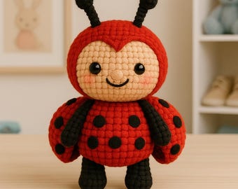 Amigurumi Ladybug Crochet Pattern: Beginner-Friendly Keychain (PDF)