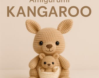 Mama & Baby Känguru Amigurumi Häkelanleitung • Plüschtier Känguru PDF Anleitung