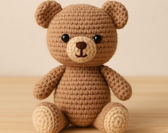 Crochet Teddy Bear Pattern: Amigurumi Plush Toy (PDF Download)