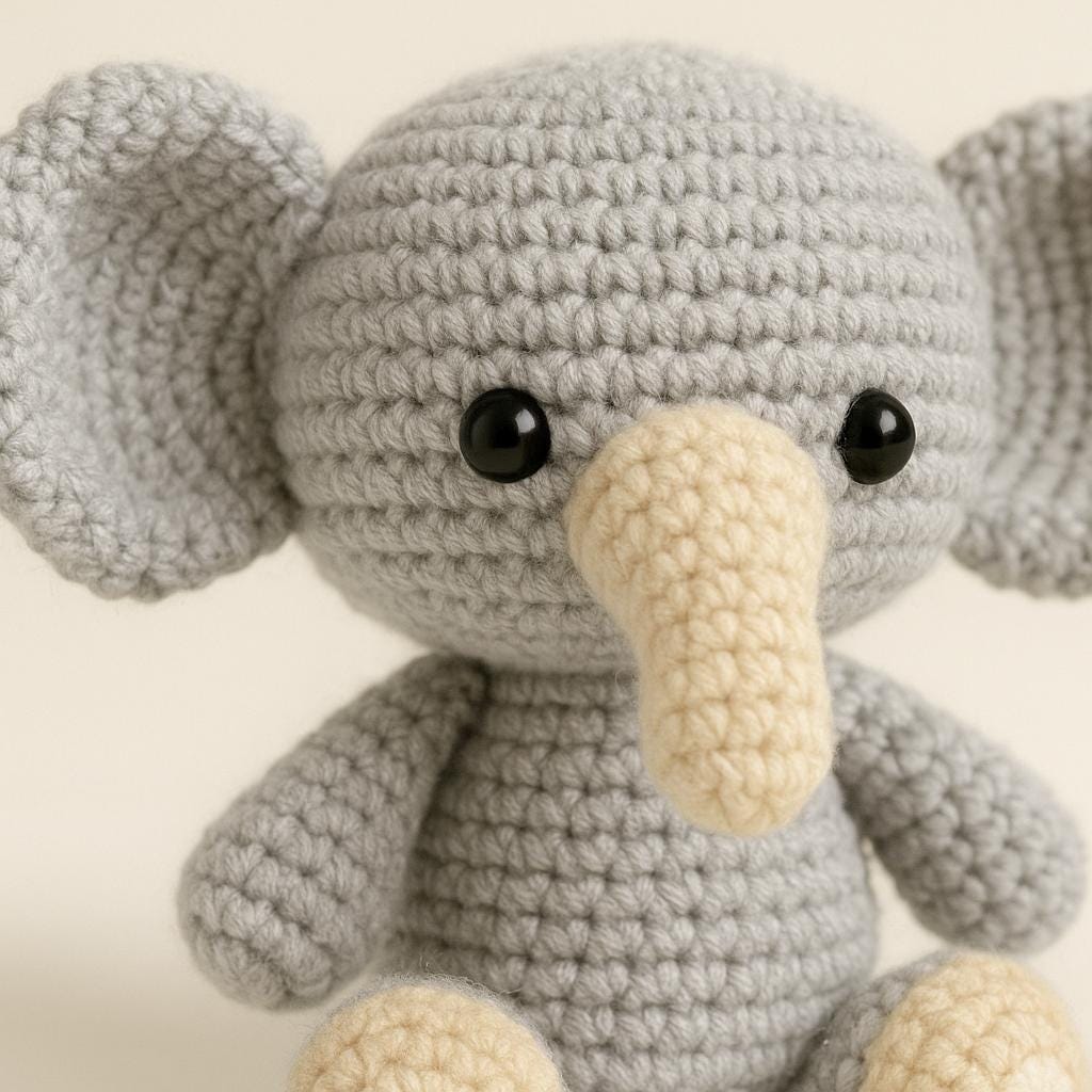 Amigurumi Elephant Crochet Pattern • Beginner-friendly PDF - Etsy