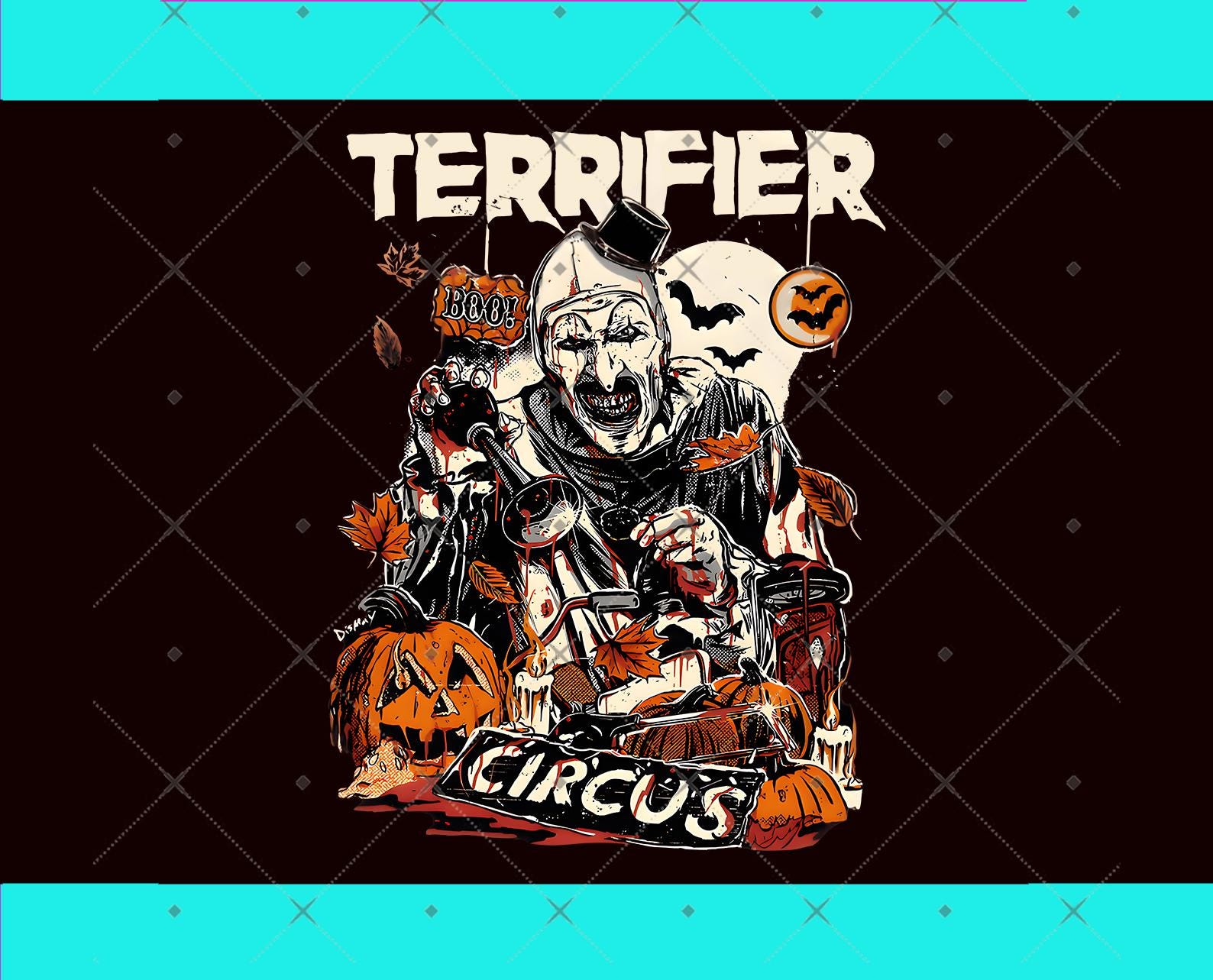 CIRCUS.T ark-custom Terrifier BONK Terrifier Embroidery - Etsy