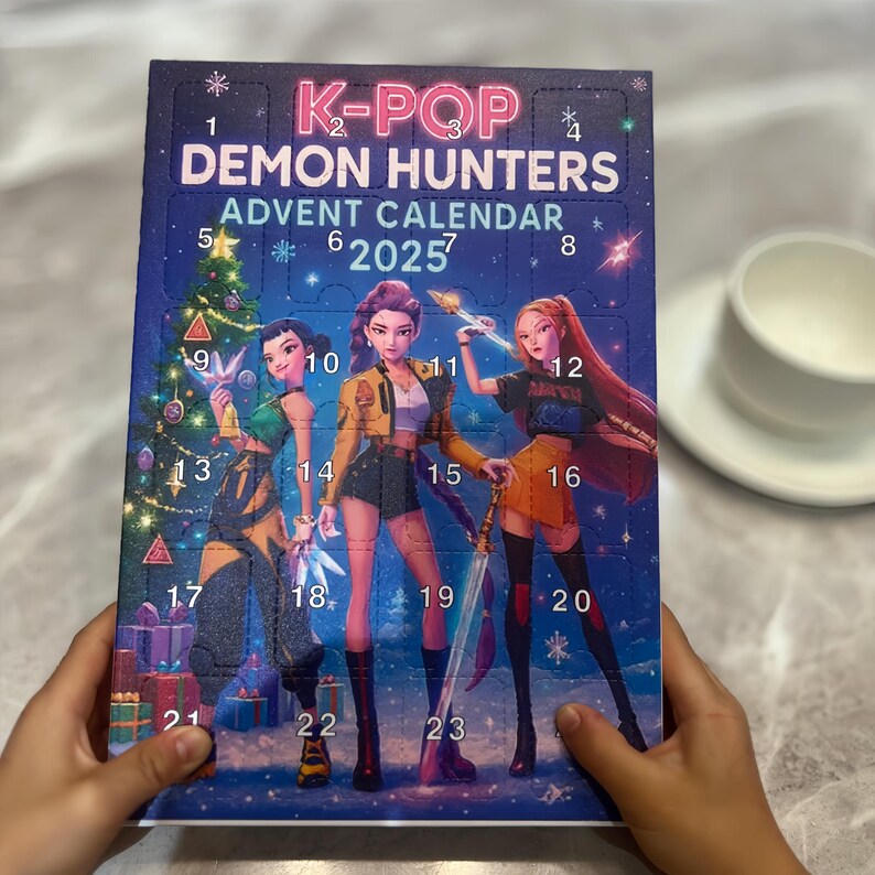 Calendrier De L'Avent K-Pop Demon Hunters 2025 - 24 Figurines Collectibles 3D - Idée Cadeau Noël Pour Fans - 3