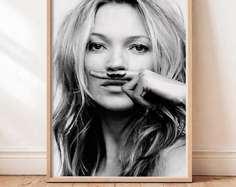 Black and White Fashion Portrait Poster – Iconic Editorial Photography
