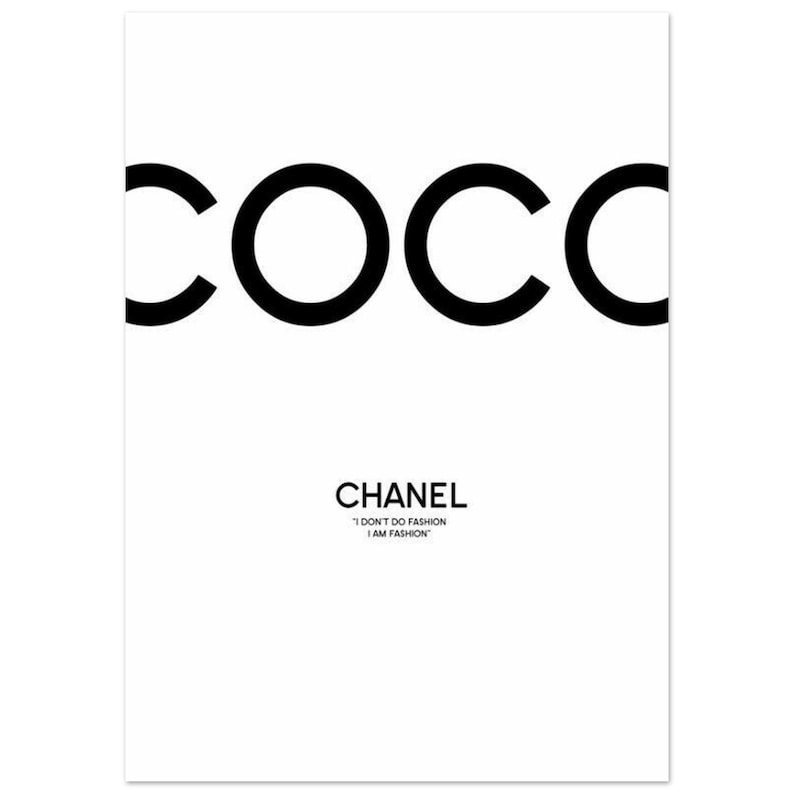 Iconic COCO Typography Poster – Minimalist Fashion Wall Art image 6