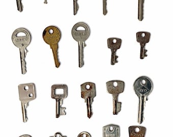 Vintage Door Key Set, 20 Pieces Antique Metal Skeleton Keys, Decorative Rustic Collection For Crafts, Old Fashioned Art Decor Gifts
