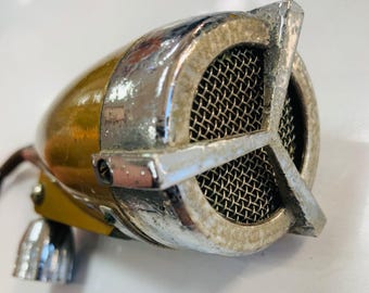 Vintage 1960s HI-MIKE DM 305 Dynamic Microphone, Retro Audio Prop for Collectors, Rare Metal Mic for Studio Decor, 70s Sound Equipment