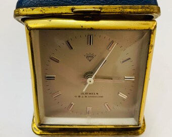 shanghai アンティーク　オリジナル　置き時計 Vintage Wall Clock Shanghai 555 Wood & Glass Living Room Clock
