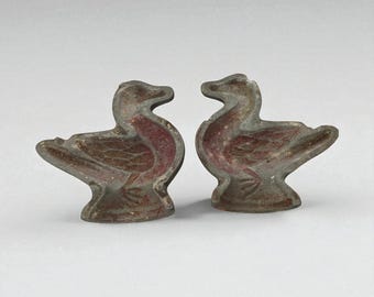 Vintage Duck Bird Metal Mold, 1950s Industrial Casting Tool, Chocolate, Soap, Lead Toy Mold, Rustic Farmhouse Decor, Collectible Paperweight